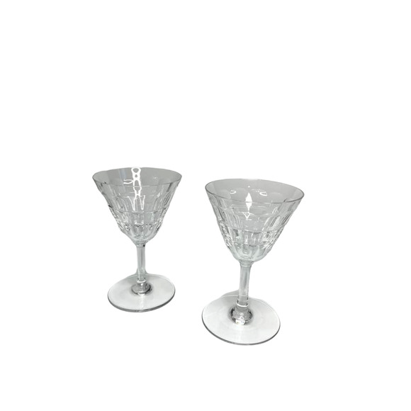 Baccarat Clear Crystal Glasses Set of Two - Picture 1 of 6